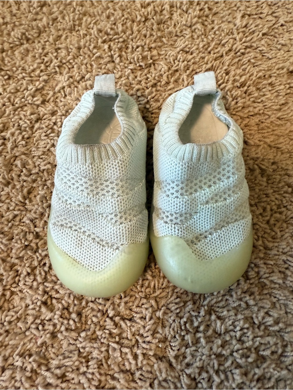 Jan & Jul Kids Knit Slip-On Shoes Mint Green Size 6.5